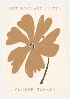 Abstract Art Flower Canvastavla (30x40 cm)