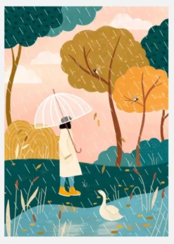 Autumn Walk Canvastavla (30x40 cm)