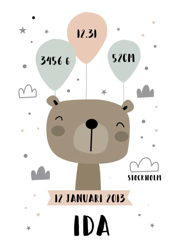 Baby bear (21x29,7 cm (A4))