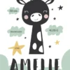 Baby giraffe - Green (21x29,7 cm (A4))