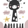 Baby giraffe - Pink (21x29,7 cm (A4))