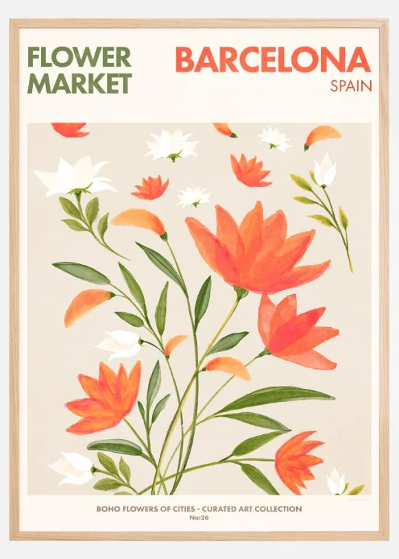 Barcelona Poster (21x29.7 cm (A4))