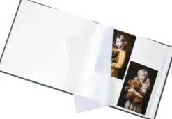 Base Line Canvas Svart 26x25 cm (40 Vita Sidor / 20 Blad)