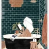 Bathroom Babe Canvastavla (30x40 cm)