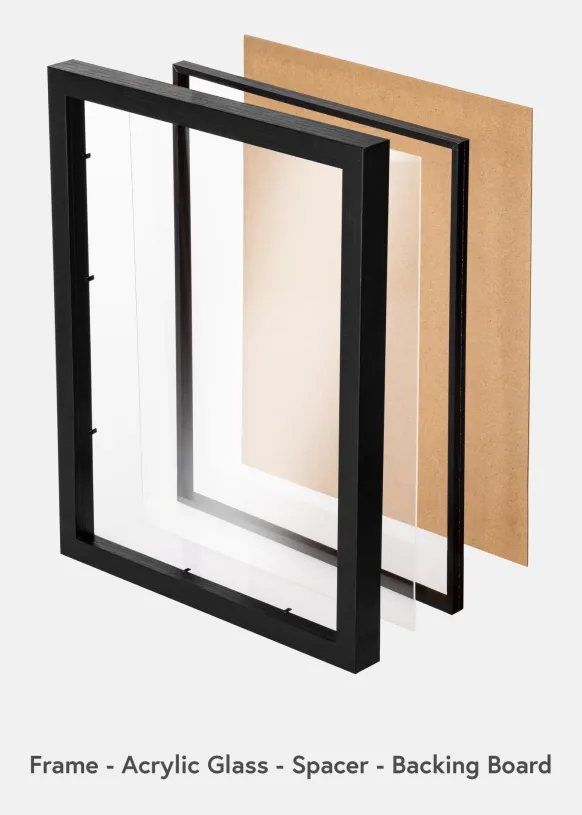 BGA Boxram Svart 56x71 cm