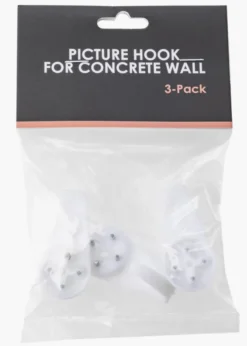 BGA Tavelkrok för betongvägg - Du slipper borra - 3-pack