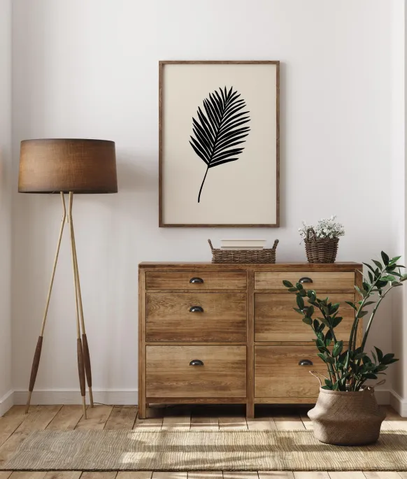 Black Palm Poster (21x29.7 cm (A4))
