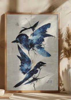 Blue Birds Poster (21x29.7 cm (A4))