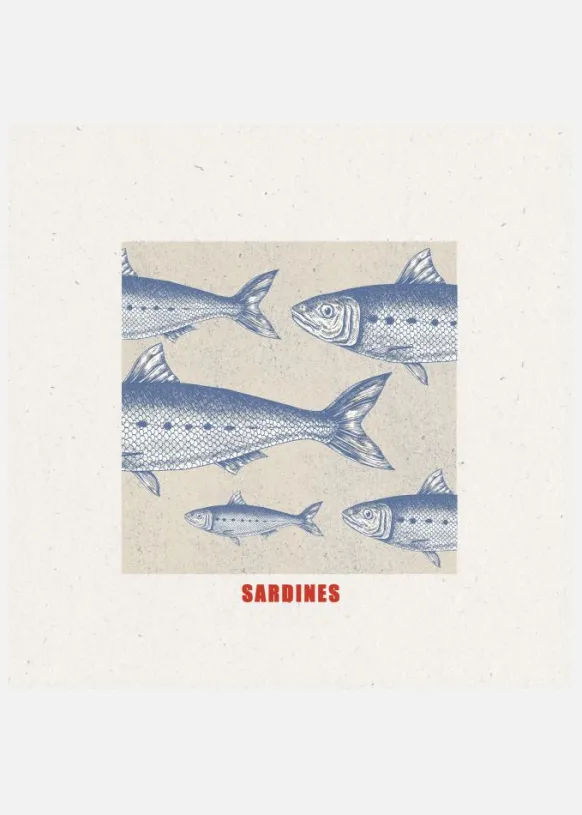 Blue Fish Harmony Canvastavla (30x30 cm)