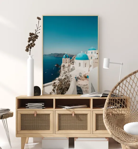 Blue Greece Poster (21x29.7 cm (A4))