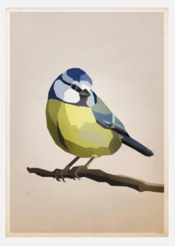 Blue Tit Canvastavla (30x40 cm)