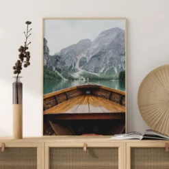 Boat In The Loch Poster (21x29.7 cm (A4))