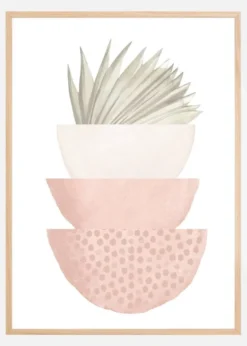 Boho pink bowl Poster (21x29.7 cm (A4))