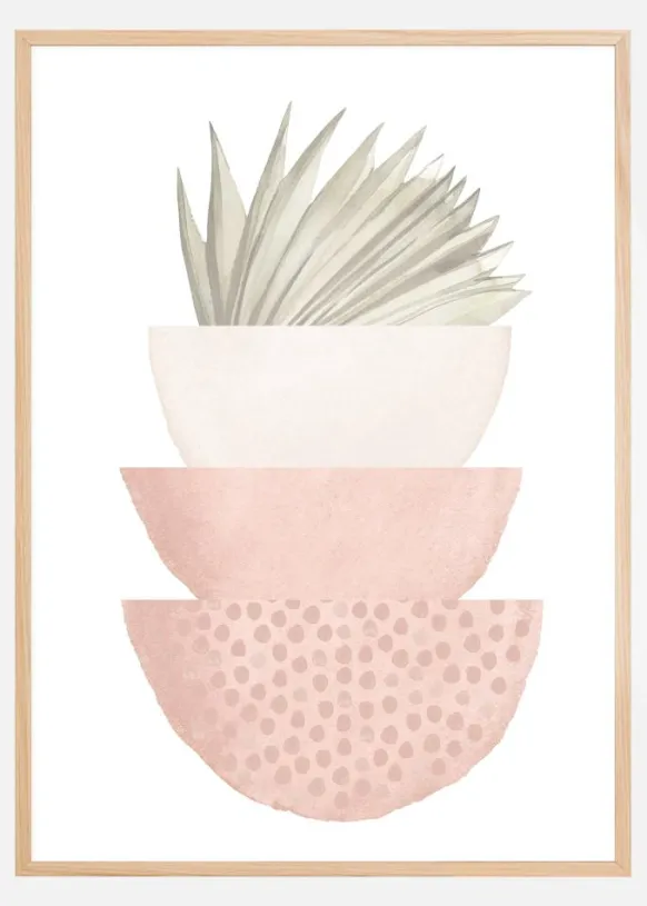 Boho pink bowl Poster (21x29.7 cm (A4))