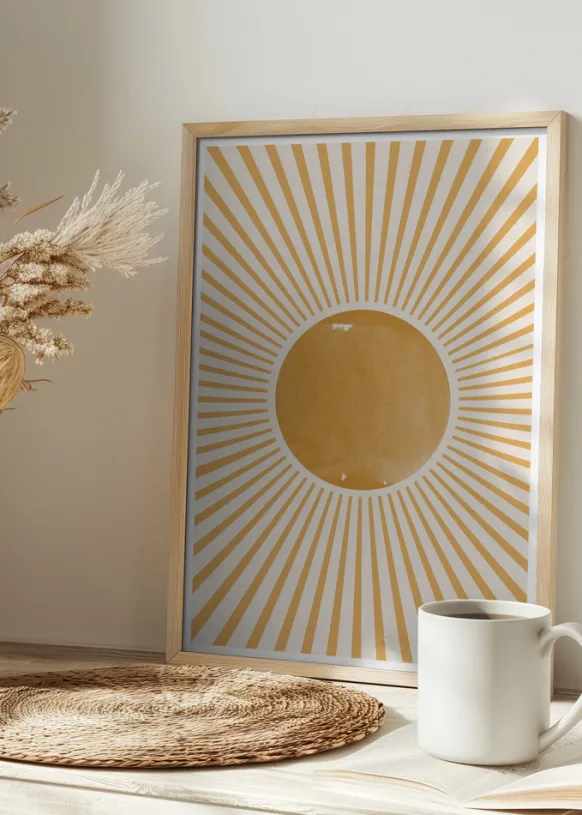 Boho Sun Poster (21x29.7 cm (A4))