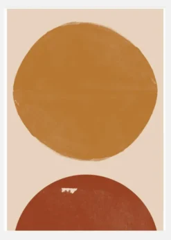 Burn Orange Composition Canvastavla (30x40 cm)