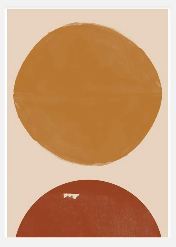 Burn Orange Composition Canvastavla (30x40 cm)