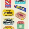 Canned Fish Canvastavla (30x40 cm)