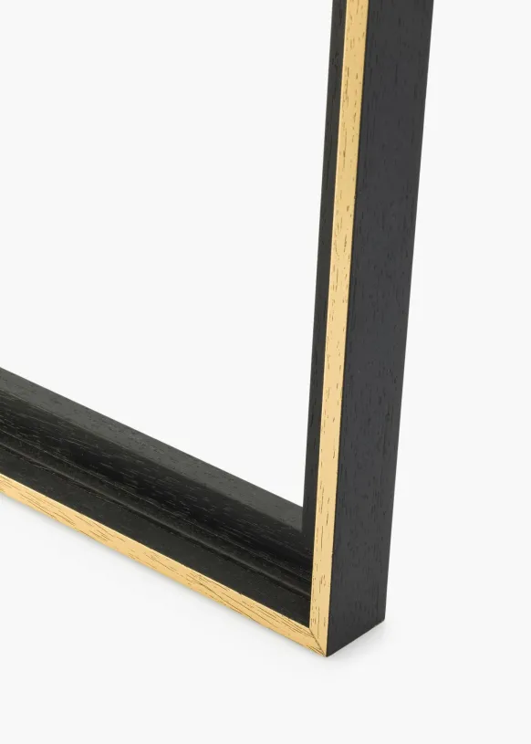 Canvasram Madison Svart / Guld 90x90 cm