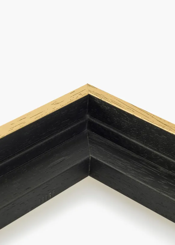 Canvasram Madison Svart / Guld 90x90 cm