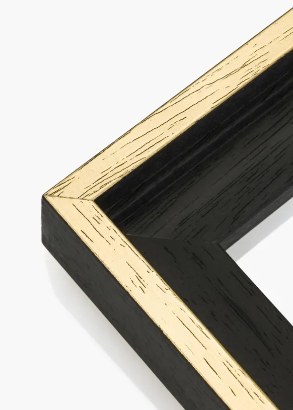 Canvasram Madison Svart / Guld 90x90 cm
