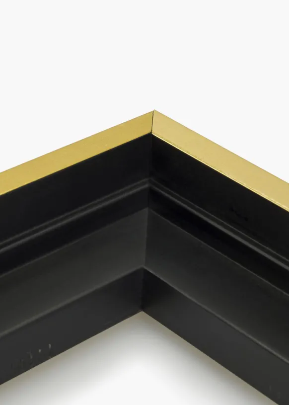 Canvasram Tacoma Svart / Guld 40x40 cm