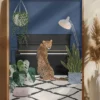 Cheetah playing piano Poster (21x29.7 cm (A4))