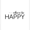 Choose Happy - Svart Canvastavla (30x40 cm)