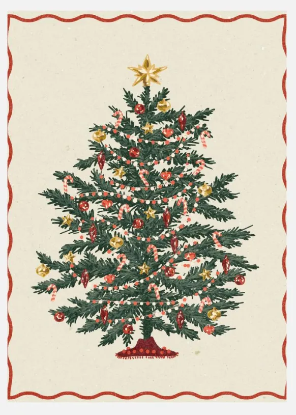 Christmas Tree Canvastavla (30x40 cm)