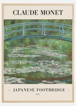 Claude Monet -Japanese Footbridge 1899 Poster (21x29.7 cm (A4))
