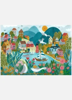 Coastal Village Canvastavla (30x40 cm)