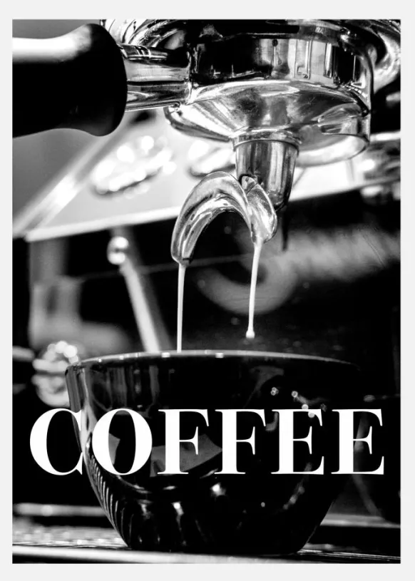 Coffee Text Canvastavla (30x40 cm)