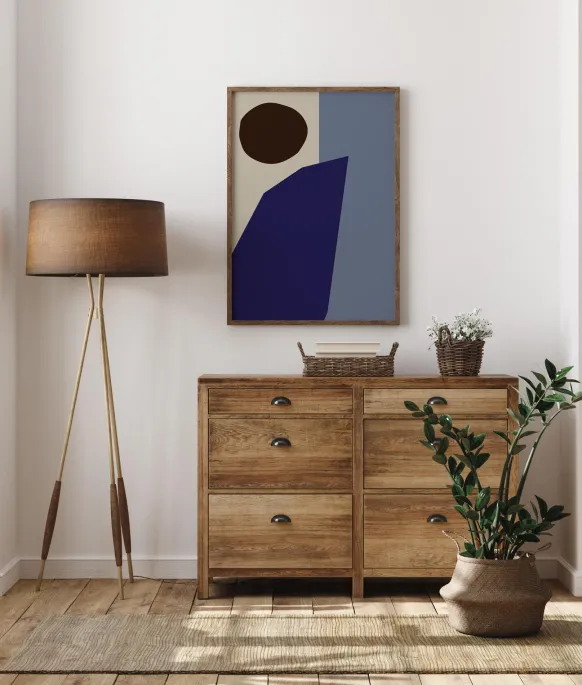 Color Blocks Blue Poster (21x29.7 cm (A4))