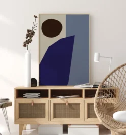 Color Blocks Blue Poster (21x29.7 cm (A4))
