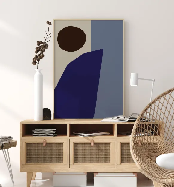 Color Blocks Blue Poster (21x29.7 cm (A4))