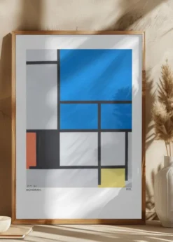 Composition with Large Blue Plane Poster (21x29.7 cm (A4))