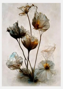 Crystal Flowers Canvastavla (30x40 cm)