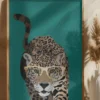 Curious green leopard Poster (21x29.7 cm (A4))