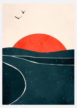 Dancing Seagulls Canvastavla (30x40 cm)