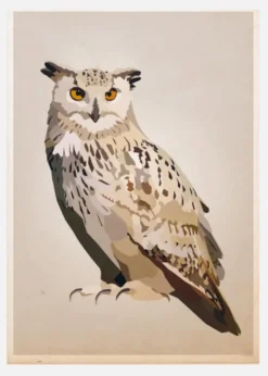 Eagle Owl Canvastavla (30x40 cm)