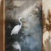 Egret in Lake Poster (21x29.7 cm (A4))