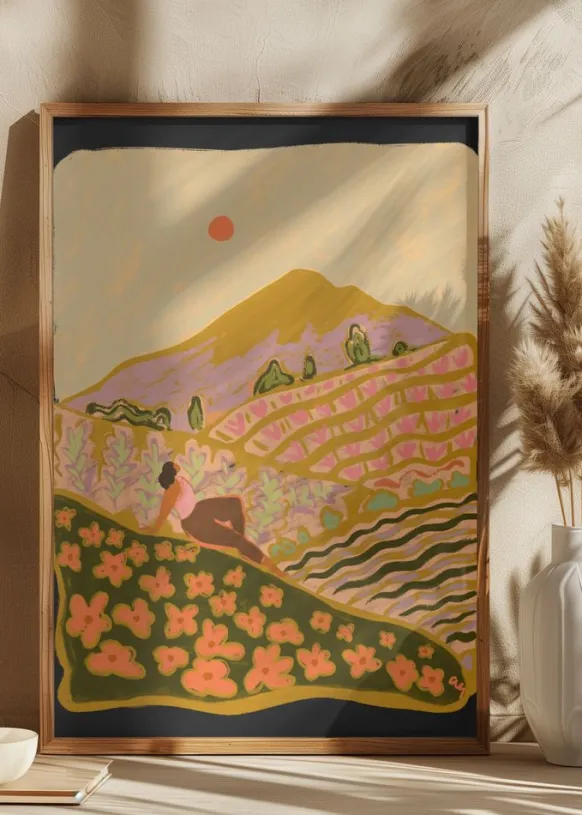 Field Of Flowers Poster (21x29.7 cm (A4))