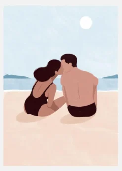 First Kiss Canvastavla (30x40 cm)