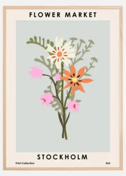 Flower Market Stockholm Poster (21x29.7 cm (A4))