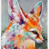 Fox Painting Canvastavla (30x40 cm)