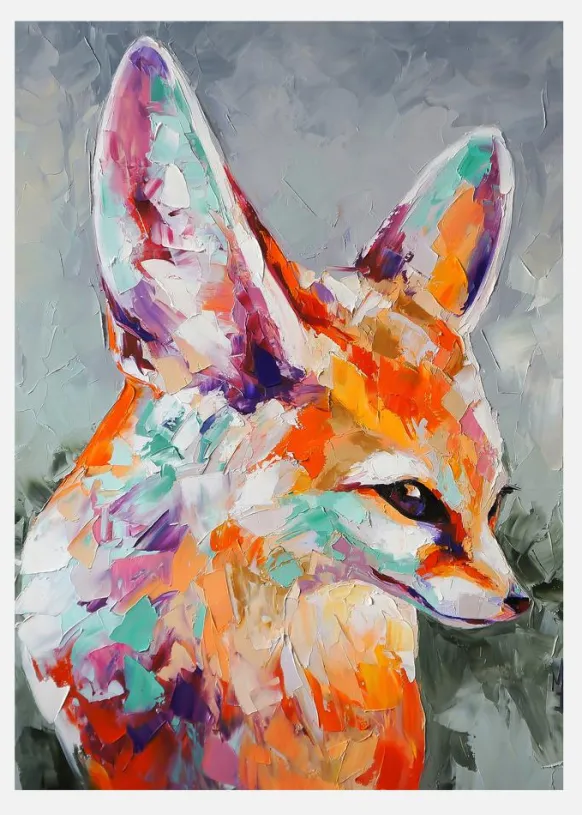 Fox Painting Canvastavla (30x40 cm)
