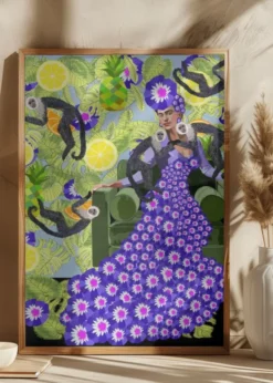 Frida in the Garden Poster (21x29.7 cm (A4))