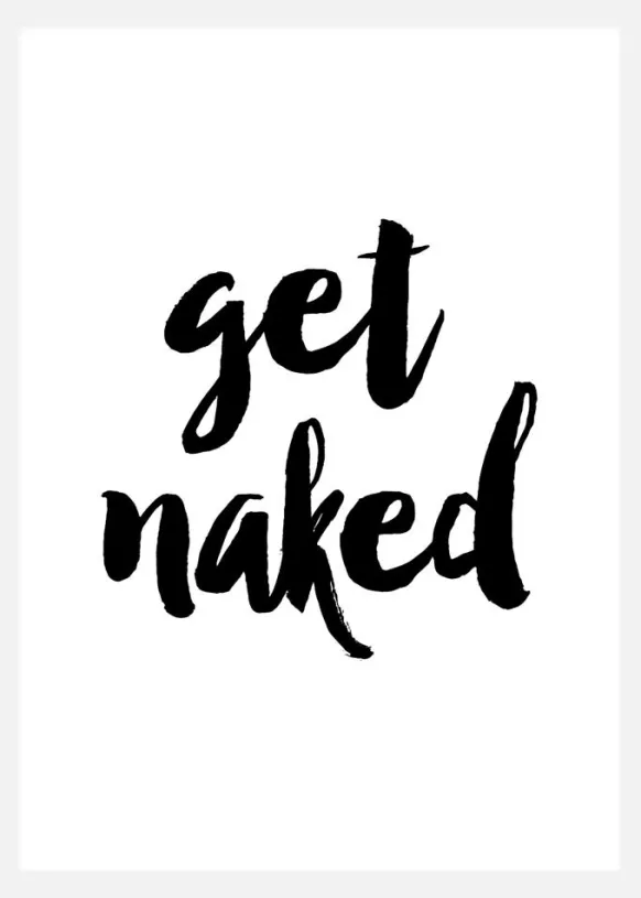 Get Naked Canvastavla (30x40 cm)