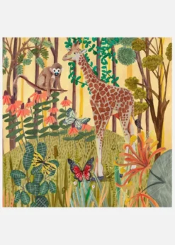 Giraffe In Nature Canvastavla (30x30 cm)
