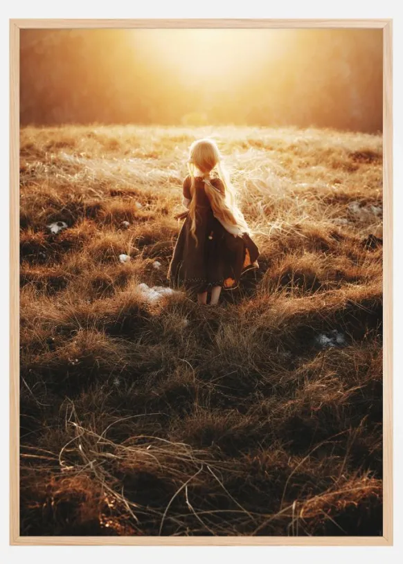 Girl walks in the dew Poster (21x29.7 cm (A4))